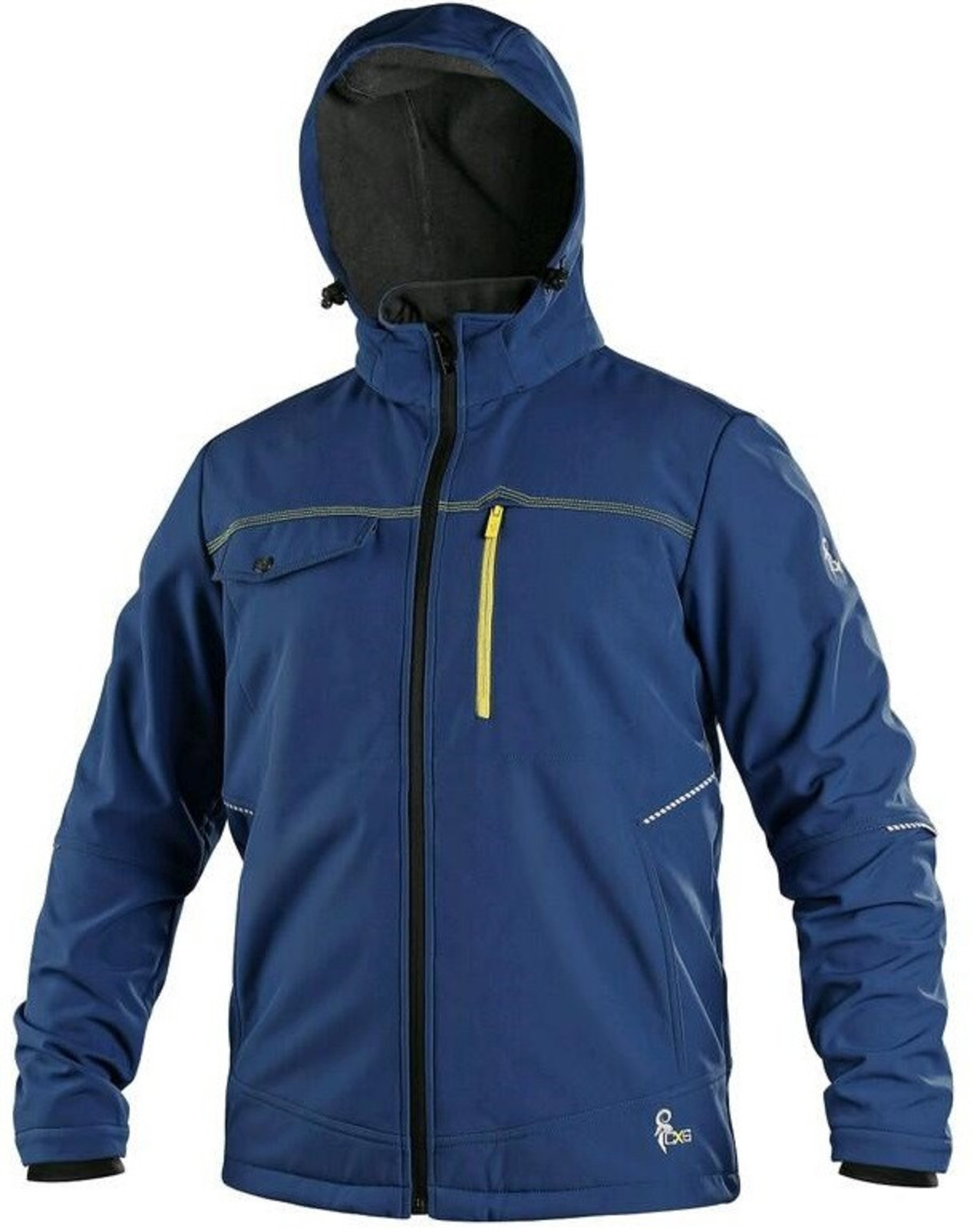 Pánska softshellová bunda CXS Stretch - veľkosť: 3XL, farba: tmavo modrá
