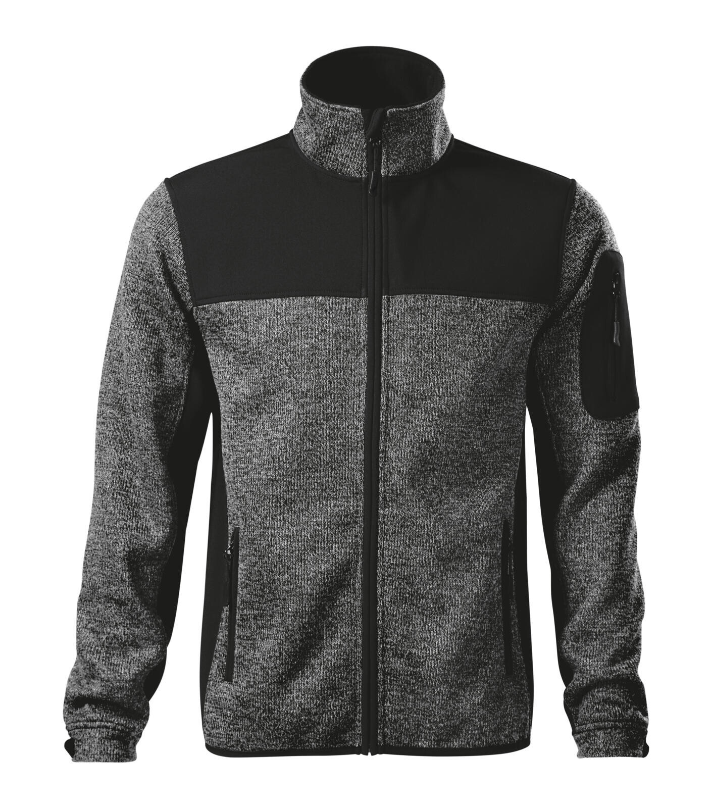 Pánska softshellová bunda Rimeck Casual 550 - veľkosť: XXL, farba: šedá knit