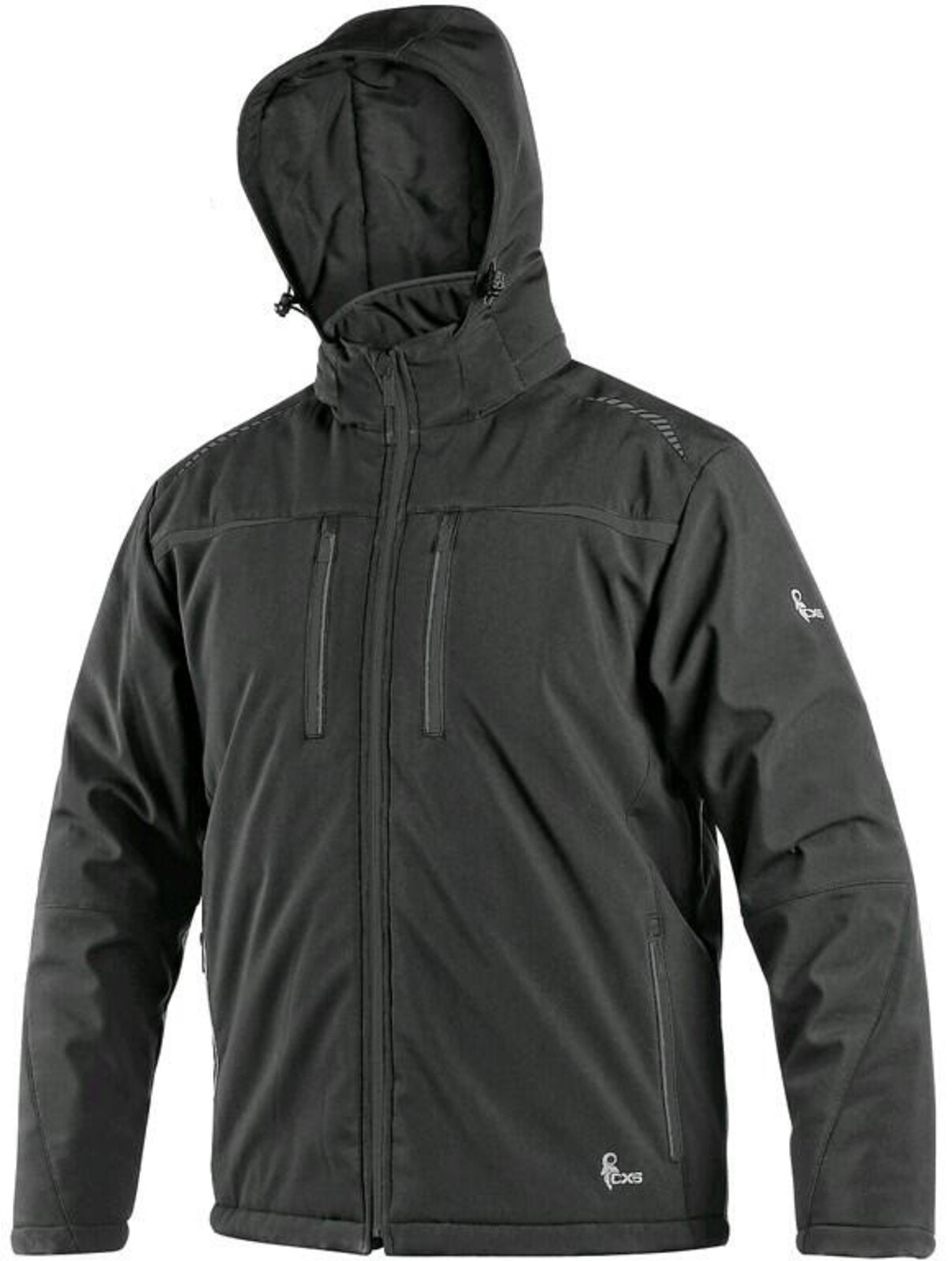 Pánska zateplená softshellová bunda CXS Norfolk - veľkosť: XL, farba: čierna