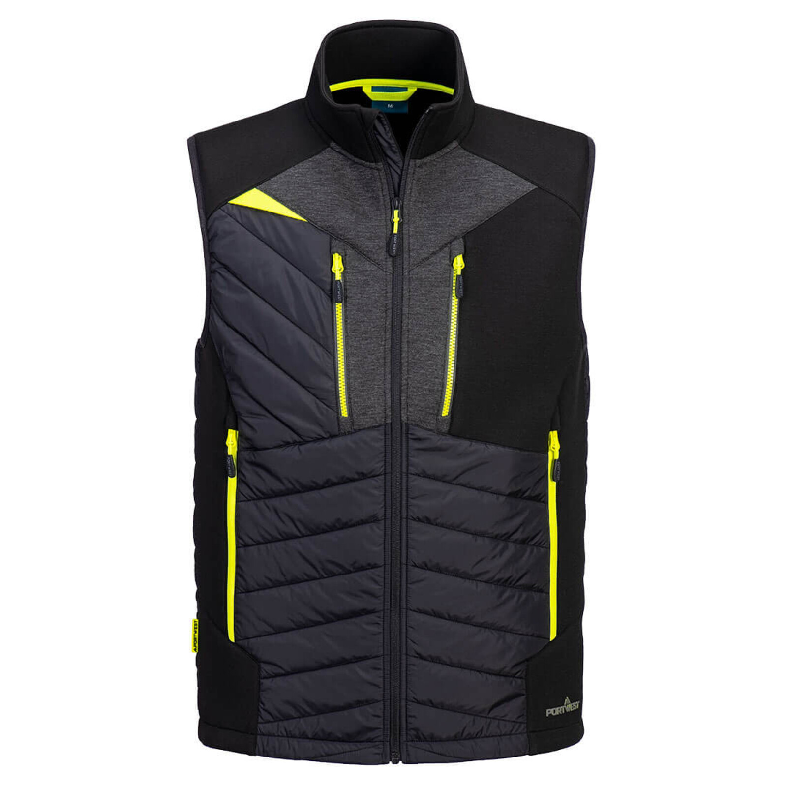Pánska zateplená vesta Portwest DX4 Baffle DX470 - veľkosť: XXL, farba: čierna/žltá