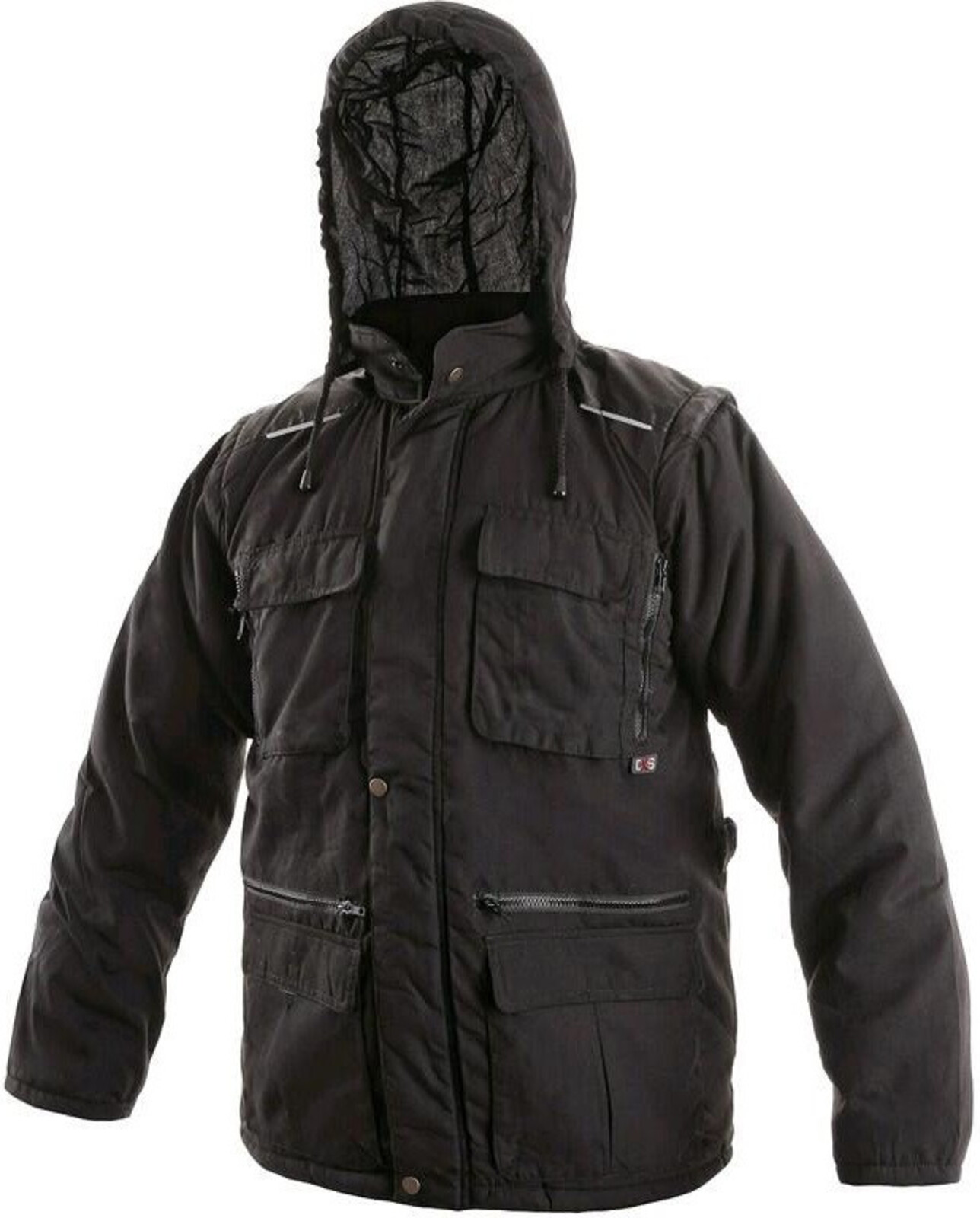 Pánska zimná bunda CXS Georgia 2v1 - veľkosť: XXL, farba: čierna
