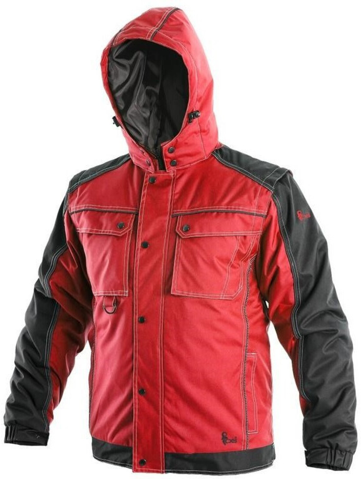 Pánska zimná bunda CXS Irvine 2v1 - veľkosť: 3XL, farba: červená/čierna