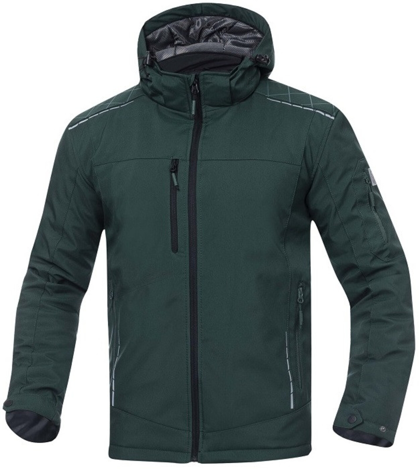 Pánska zimná softshellová bunda Ardon Vision - veľkosť: S, farba: tmavo zelená