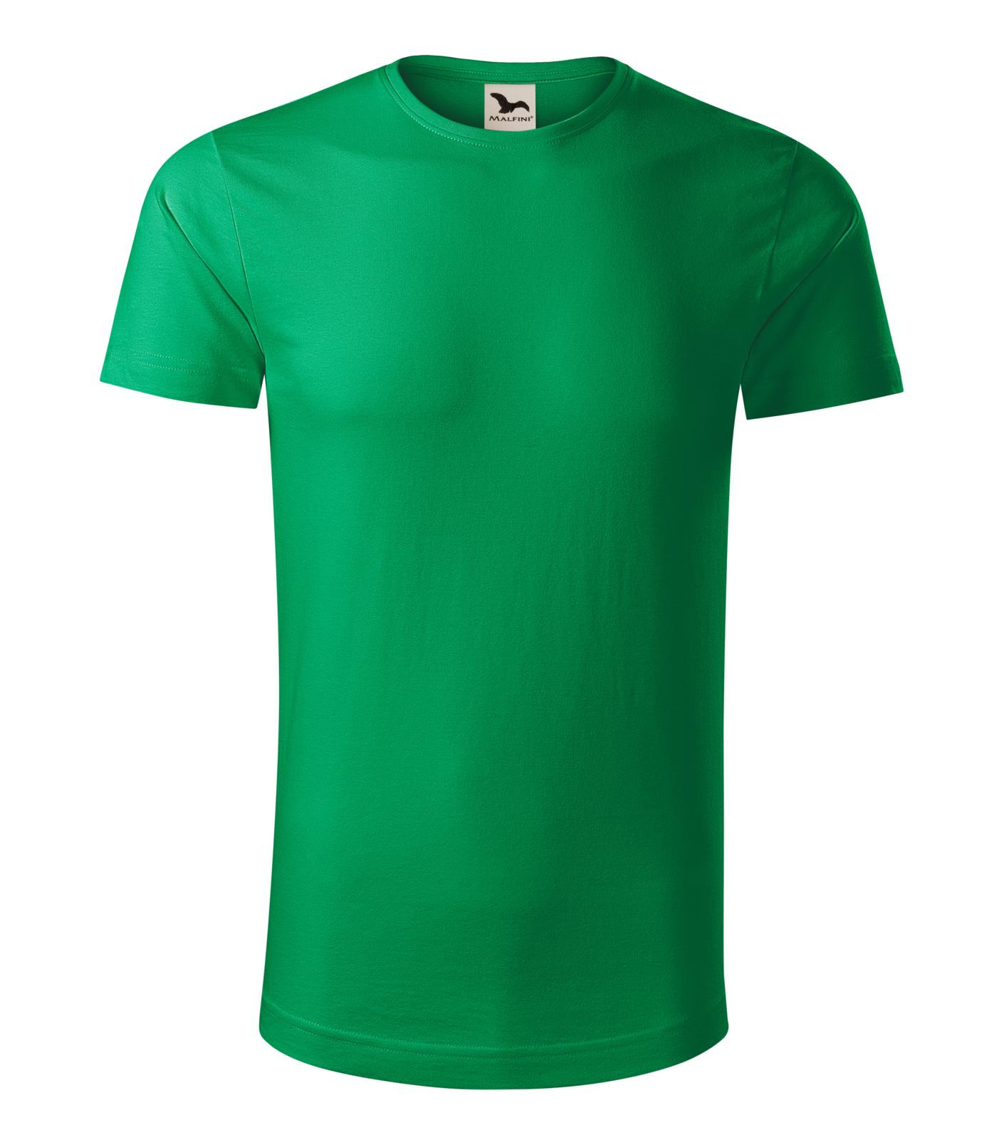 Pánske bavlnené tričko Malfini Origin 171 - veľkosť: XXL, farba: trávová zelená