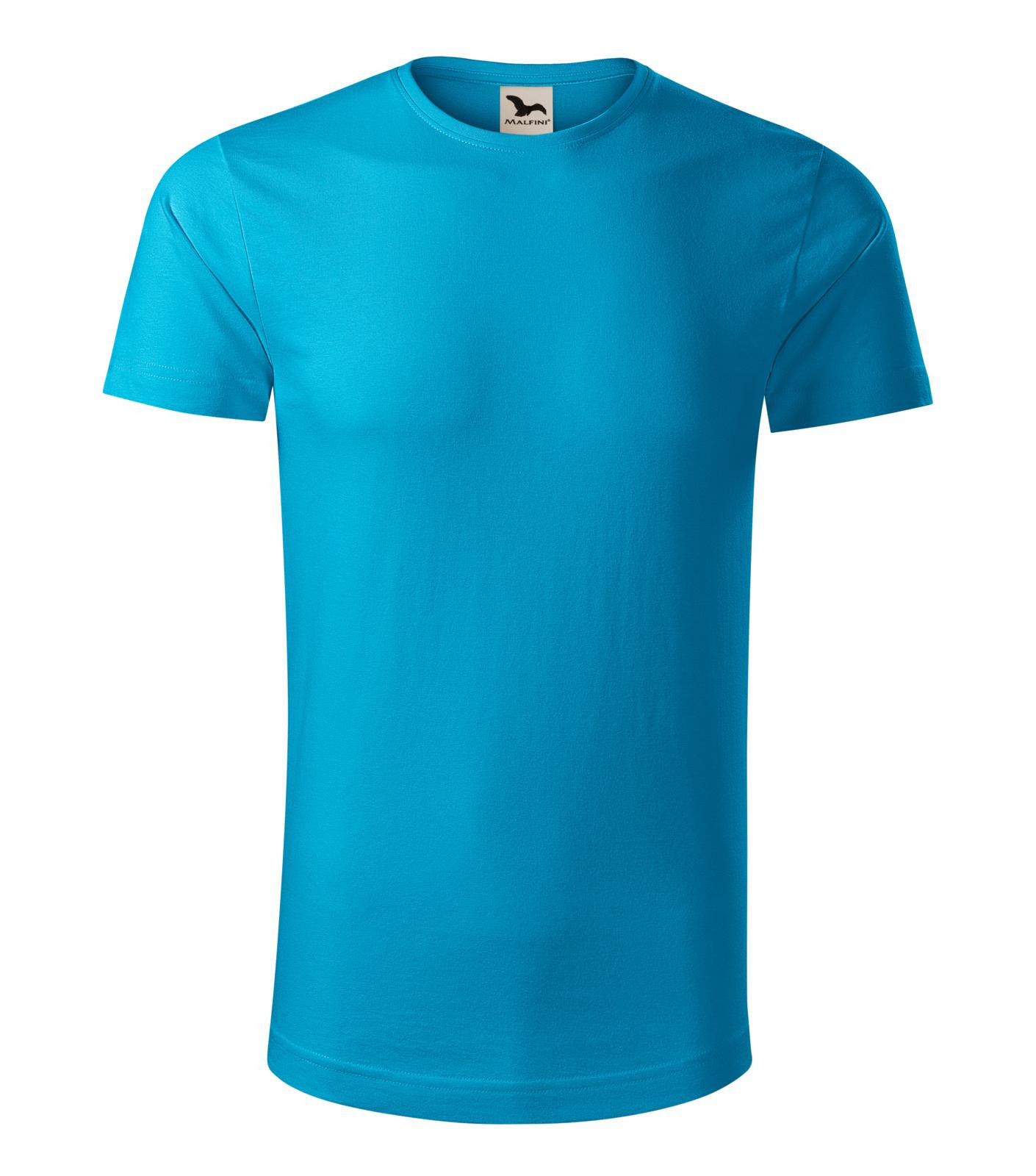 Pánske bavlnené tričko Malfini Origin 171 - veľkosť: XXL, farba: tyrkysová