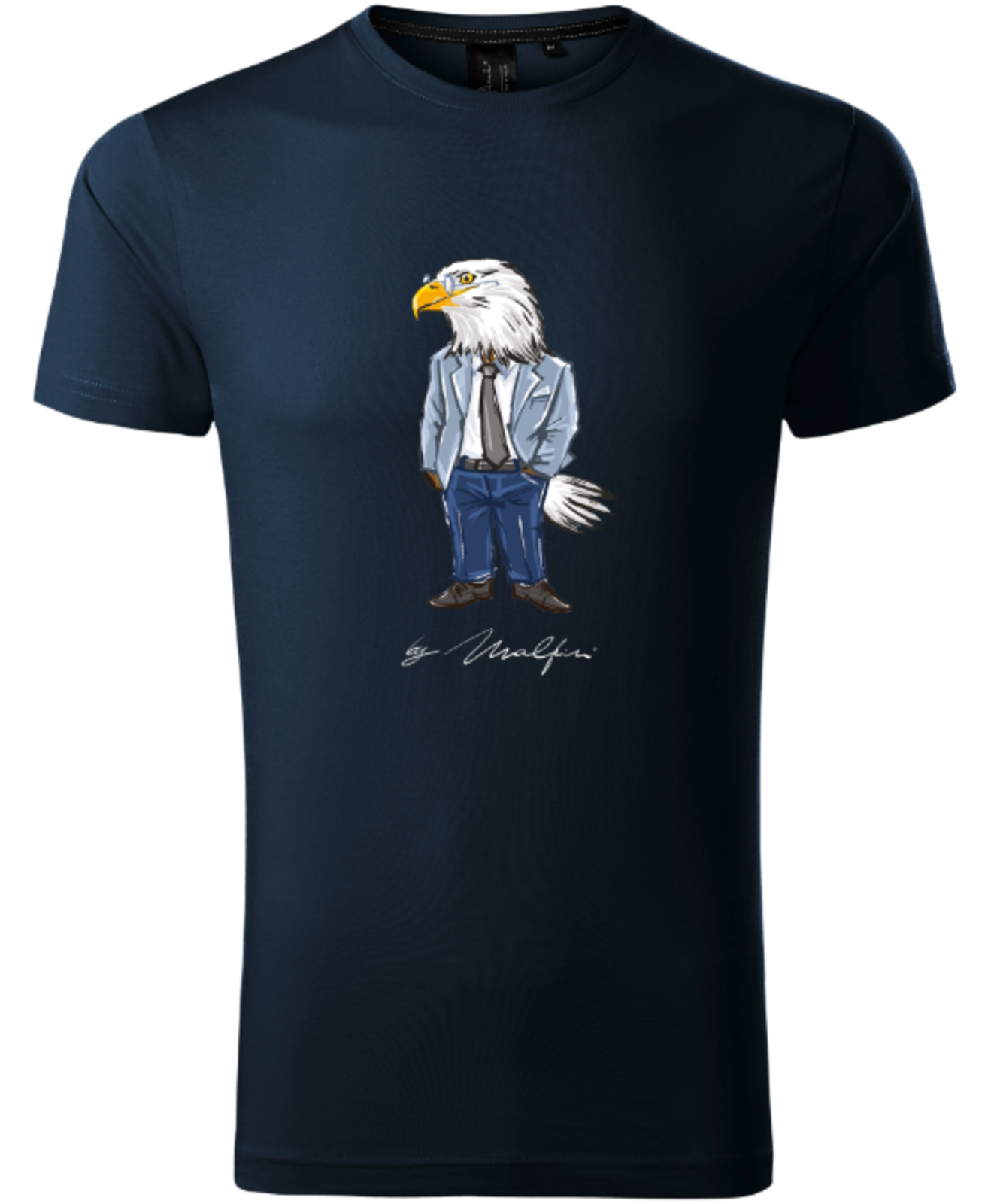 Pánske bavlnené tričko Malfini Premium Mr. Malfini - veľkosť: XL, farba: modrá