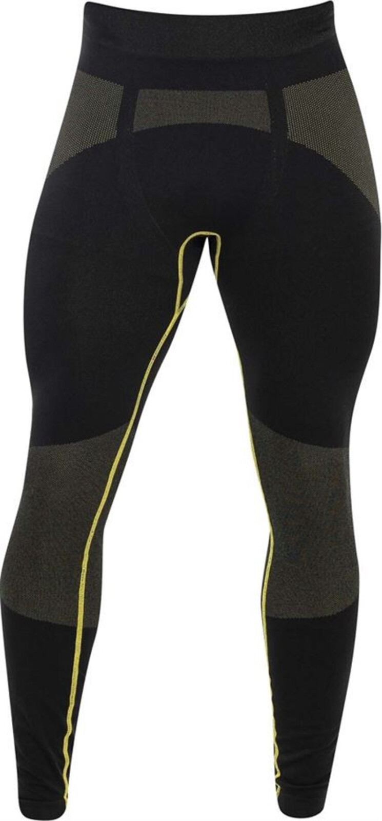 Pánske bezšvové funkčné nohavice Ardon Akrec - veľkosť: S, farba: čierna/žltá