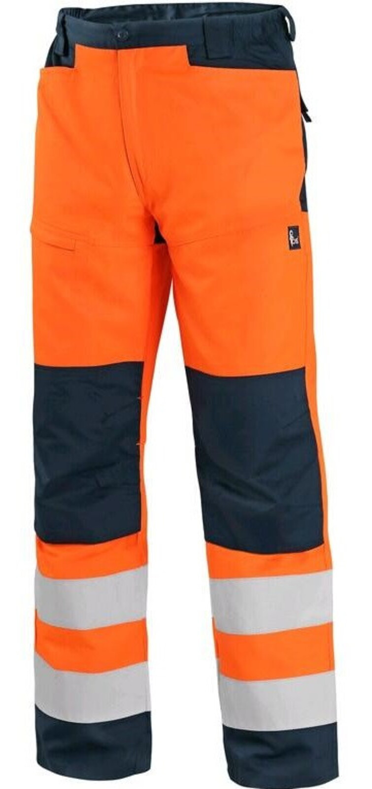 Pánske letné reflexné nohavice CXS Halifax - veľkosť: 58, farba: oranžová/navy