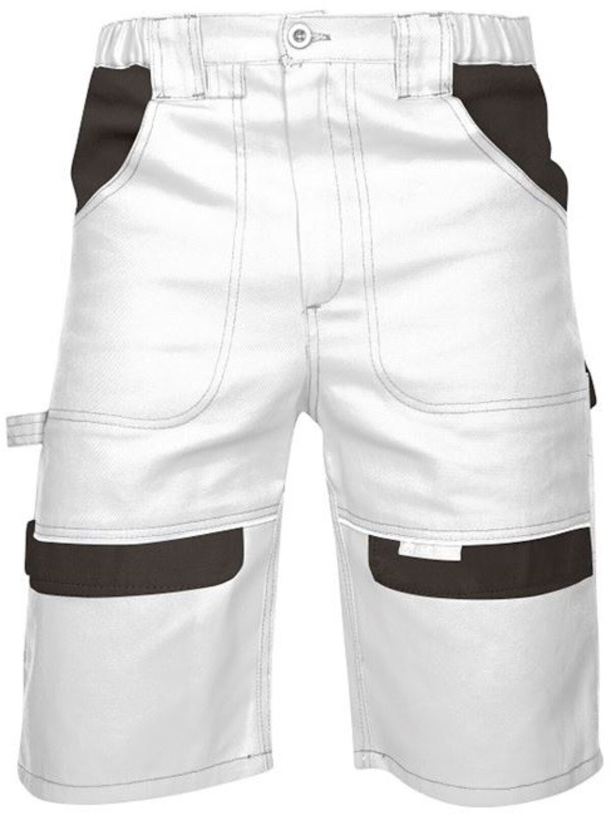 Pánske montérkové šortky Ardon Cool Trend - veľkosť: 50, farba: biela/sivá