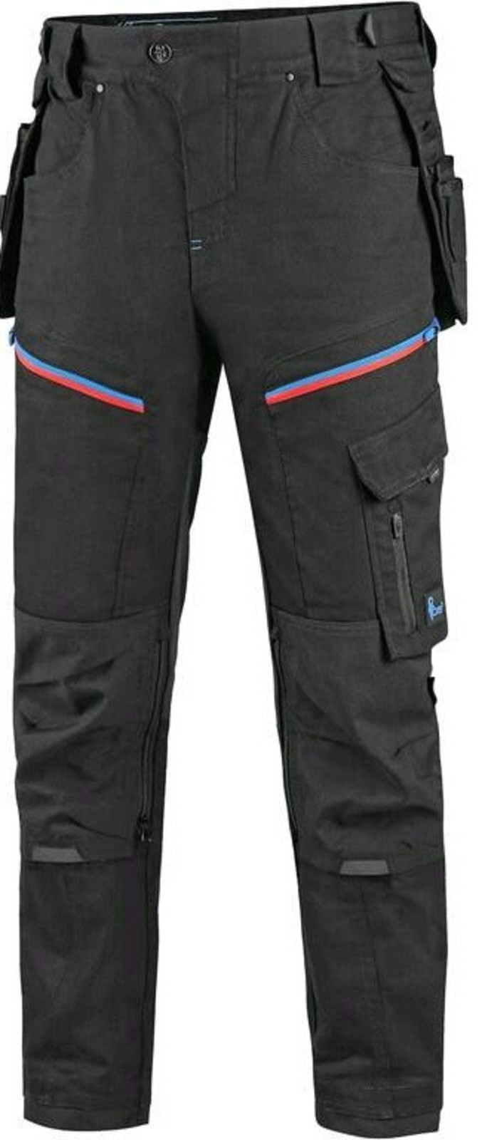 Pánske pracovné nohavice CXS Leonis - veľkosť: 60, farba: čierna/modrá