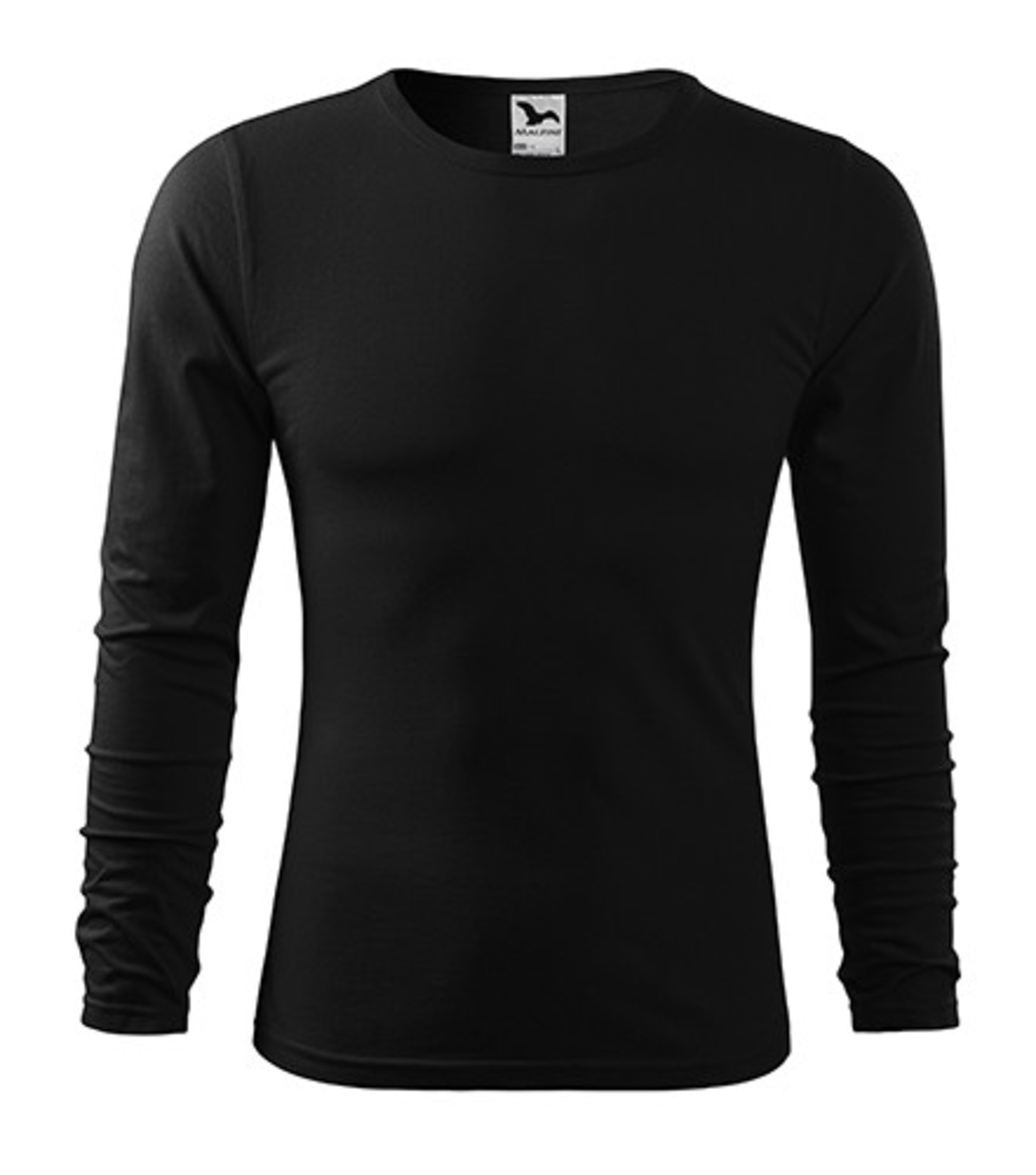 Pánske bavlnené tričko s dlhým rukávom Malfini Fit-T 119 - veľkosť: XL, farba: čierna