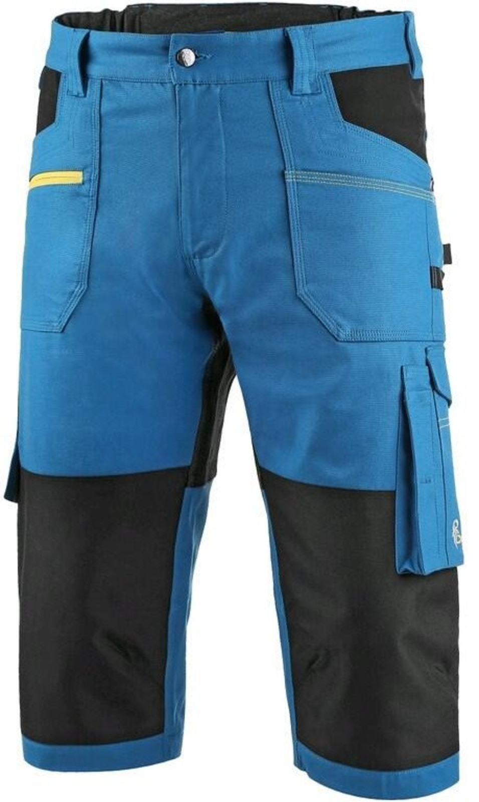 Pánske strečové montérkové 3/4 nohavice CXS Stretch - veľkosť: 46, farba: modrá/čierna