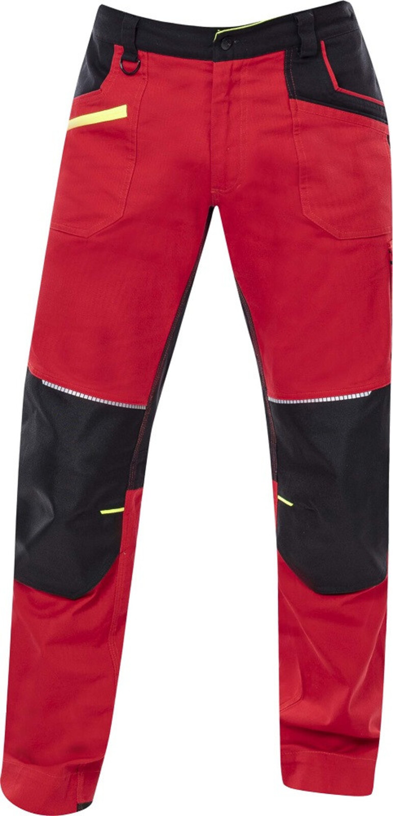 Pánske strečové montérkové nohavice Ardon 4Xstretch - veľkosť: 64, farba: červená