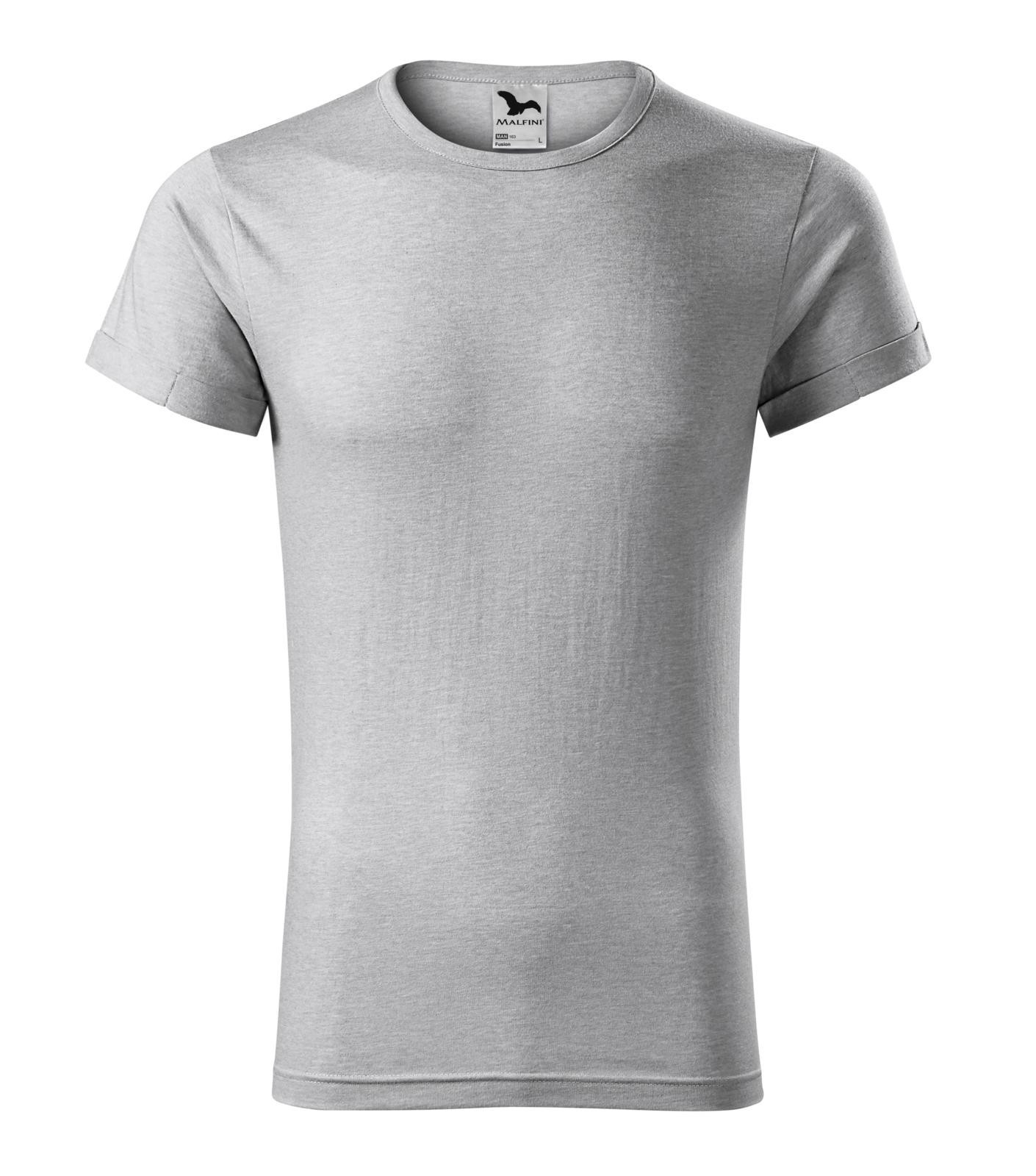 Pánske tričko Malfini Fusion 163 - veľkosť: L, farba: strieborný melír
