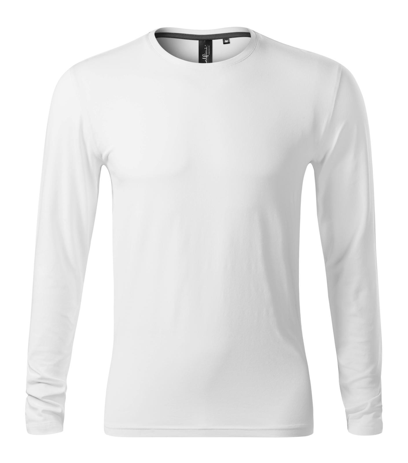 Pánske tričko s dlhým rukávom Malfini Premium Brave 155 - veľkosť: 3XL, farba: biela