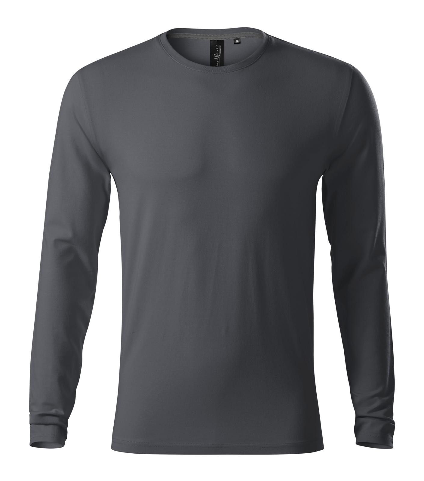 Pánske tričko s dlhým rukávom Malfini Premium Brave 155 - veľkosť: L, farba: svetlá antracit