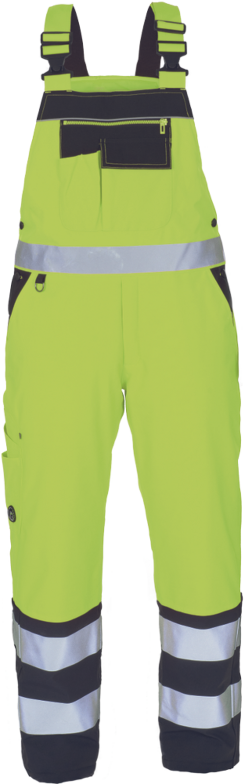 Pánske zateplené reflexné nohavice na traky Cerva Knoxfield HVPS - veľkosť: 4XL, farba: HV žltá