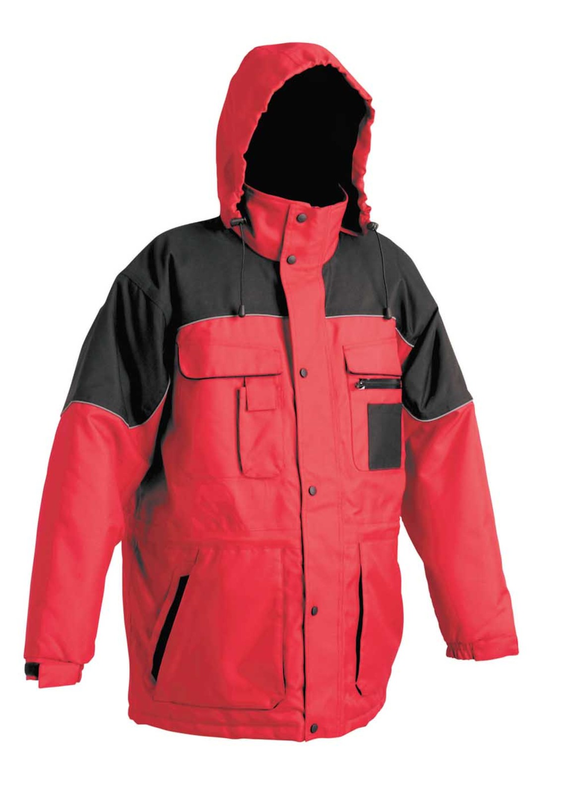 Pracovná bunda Ultimo pánska - veľkosť: XL, farba: čierna/červená