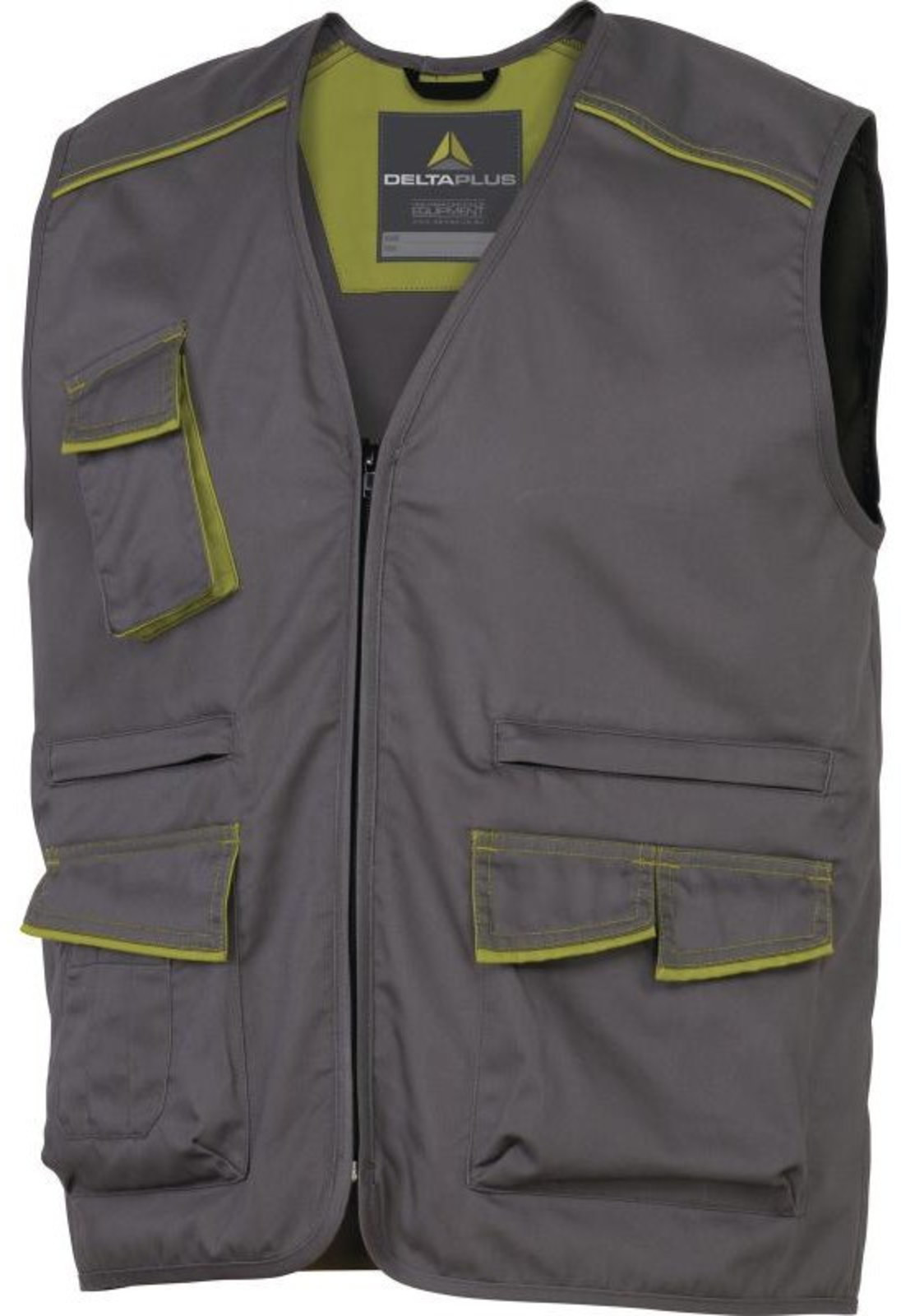 Pracovná vesta Delta Plus Panostyle M6gil  - veľkosť: 3XL, farba: sivá/zelená