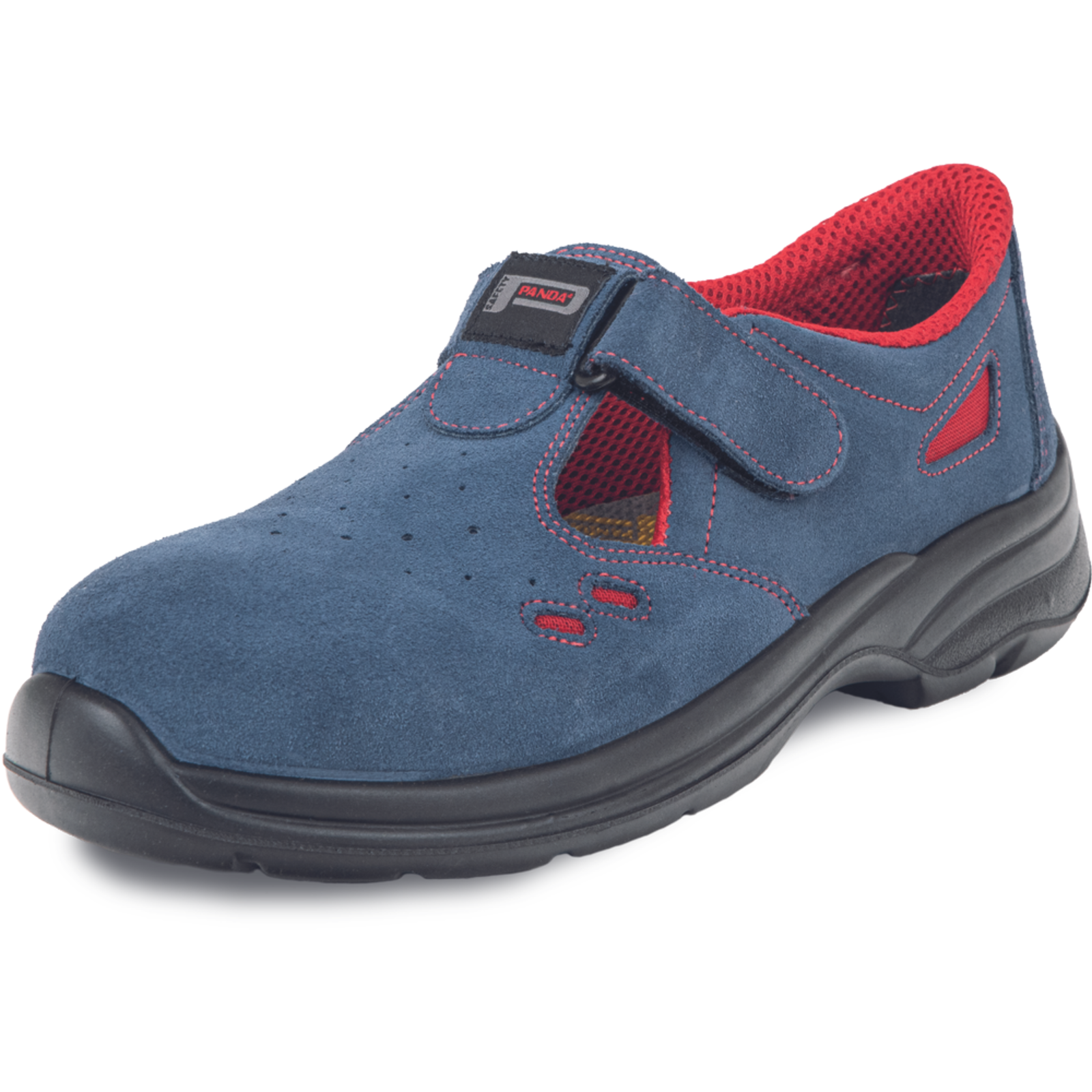 Pracovné bezpečnostné sandále Panda Ringo MF S1 SRC - veľkosť: 47, farba: modrá/červená
