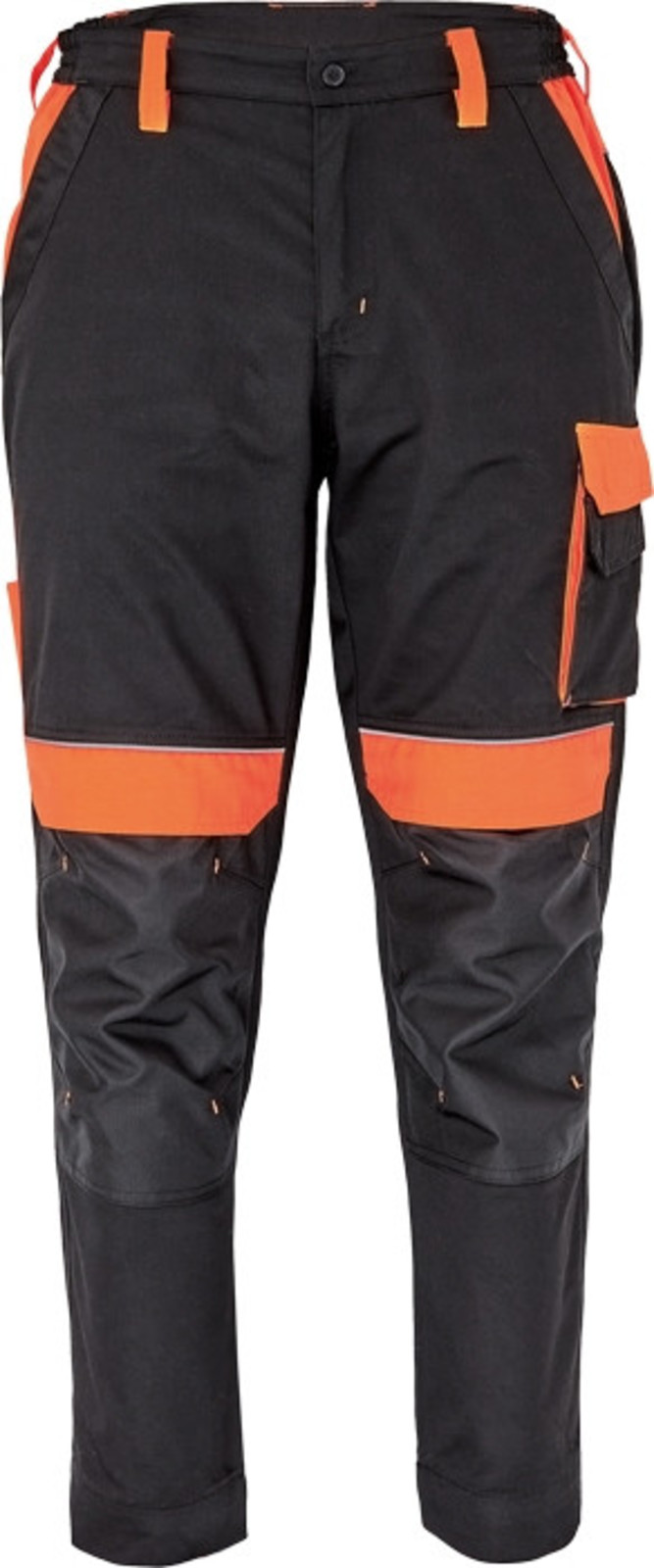 Pracovné nohavice Cerva Max Vivo pánske  - veľkosť: 48, farba: čierna/oranžová
