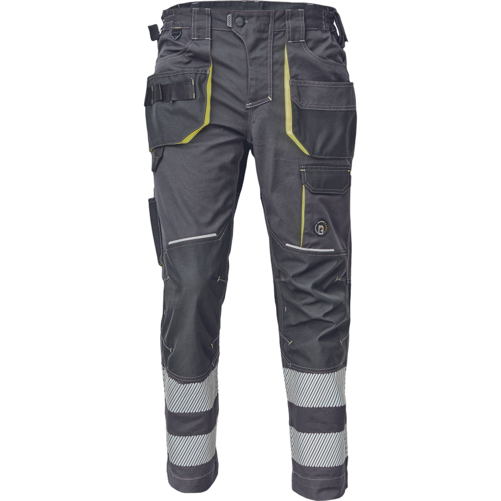 Pracovné nohavice s reflexnými pruhmi Cerva Sheldon RFLX pánske - veľkosť: 46, farba: antracit/žltá
