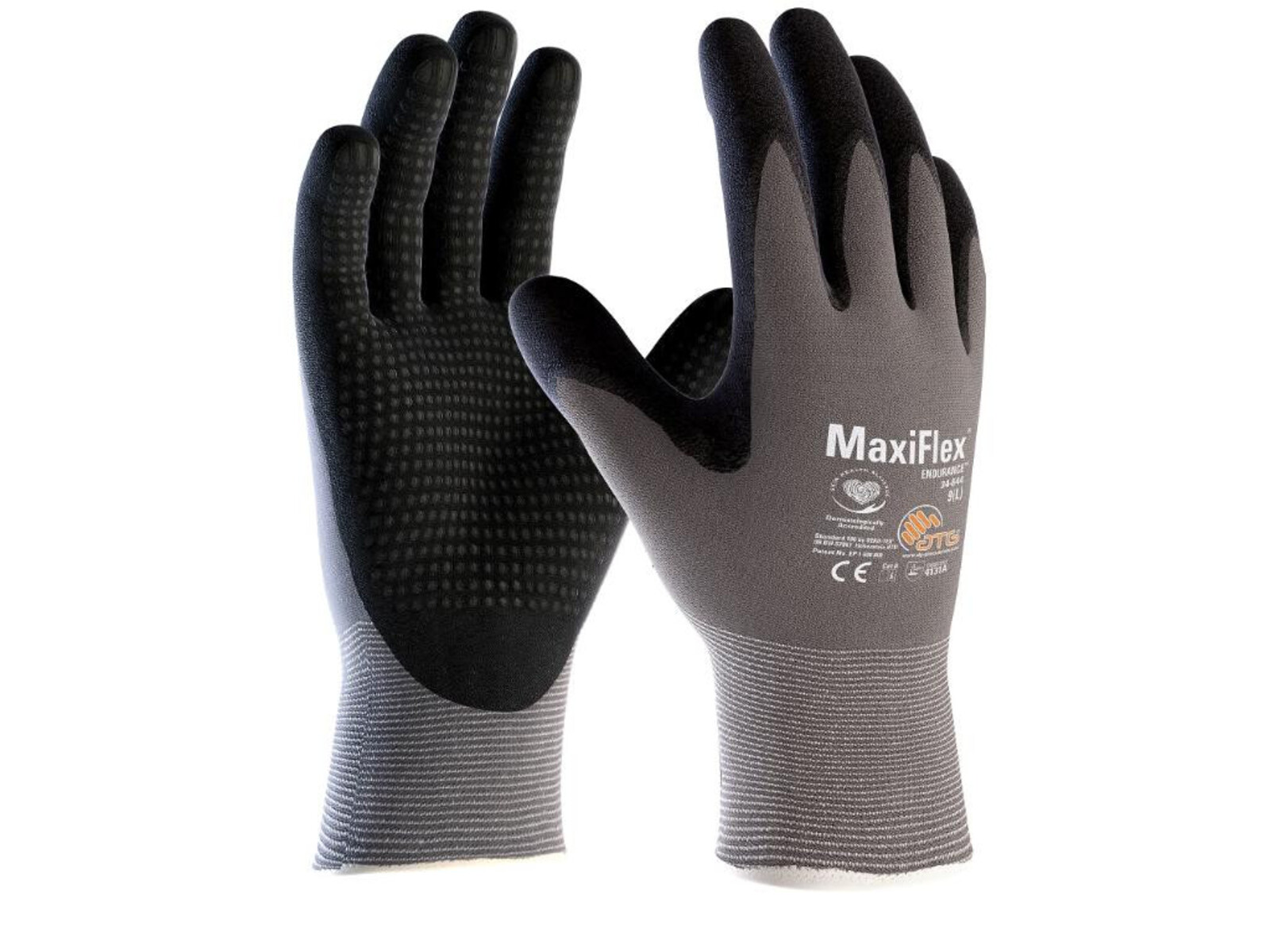 Pracovné povrstvené rukavice ATG MaxiFlex Endurance 34-844 (12 párov) - veľkosť: 10/XL, farba: sivá