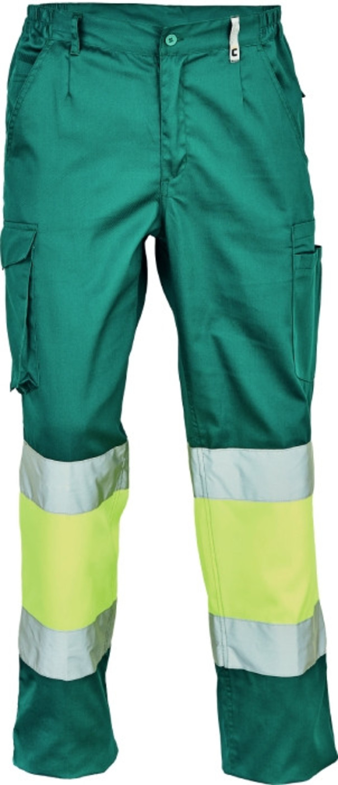 Pracovné reflexné nohavice Cerva Ciudades Bilbao HV - veľkosť: 64, farba: zelená/žltá