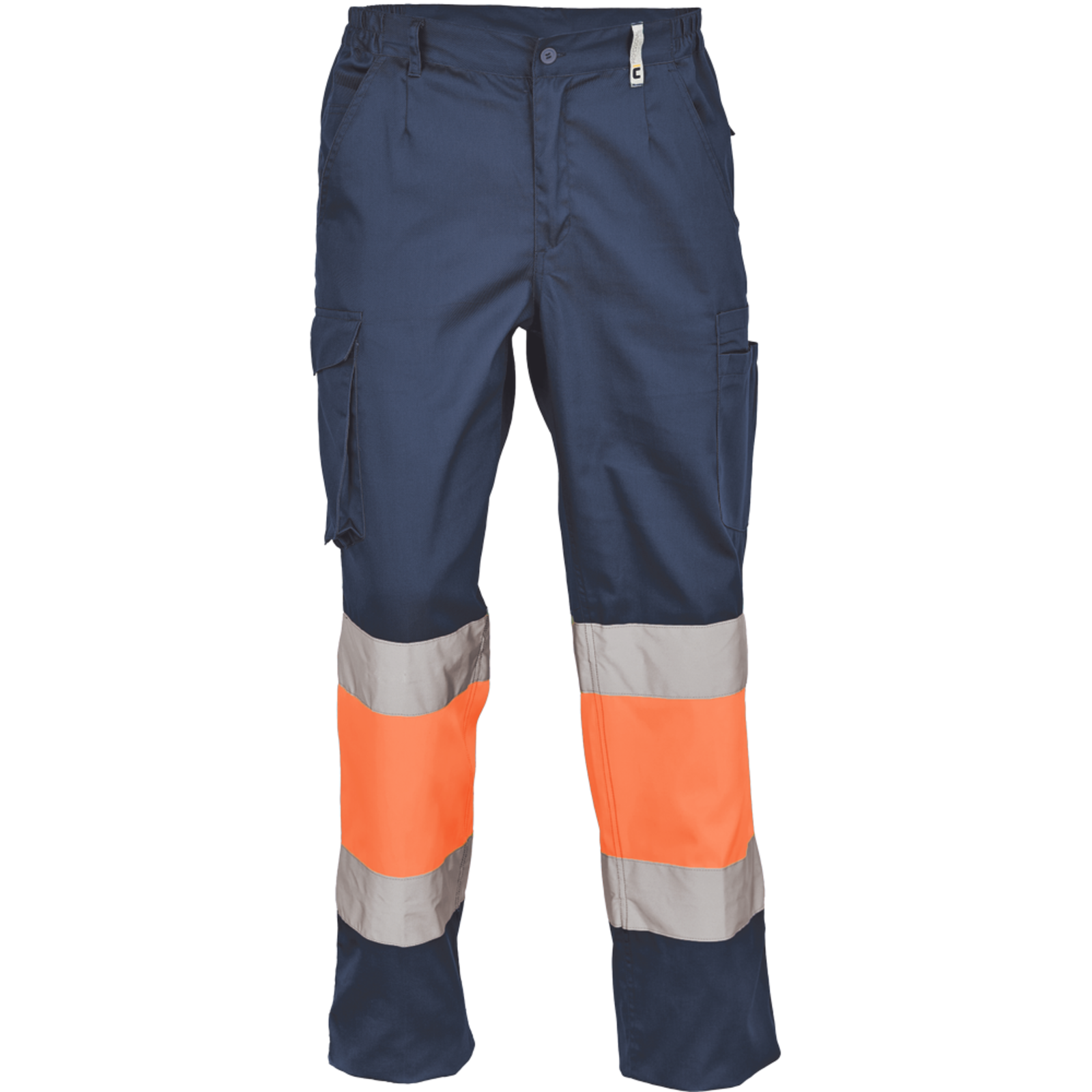 Pracovné reflexné nohavice Cerva Ciudades Bilbao HV - veľkosť: 50, farba: nám. modrá/oranžová