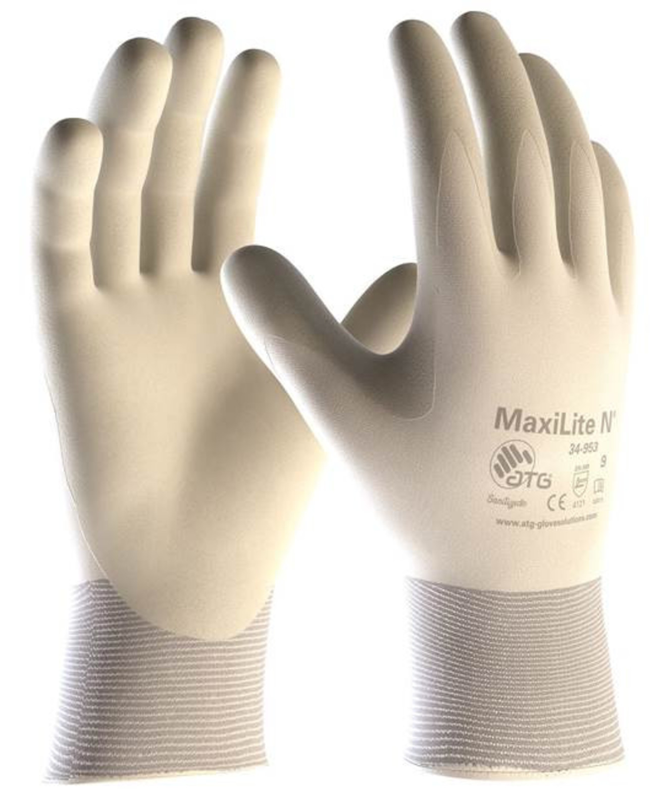 Pracovné rukavice ATG Maxi lite 34-953 - veľkosť: 8/M, farba: biela