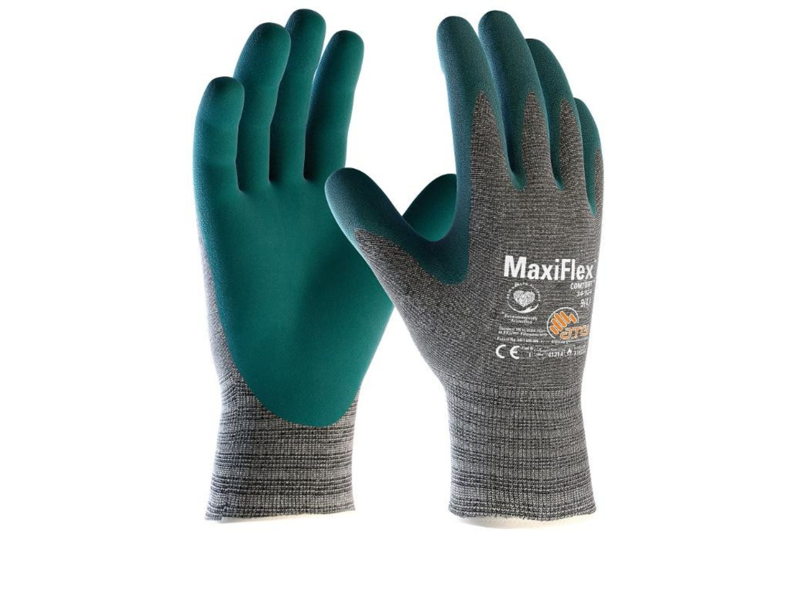 Pracovné rukavice ATG MaxiFlex Comfort 34-924 - veľkosť: 6/XS, farba: sivá