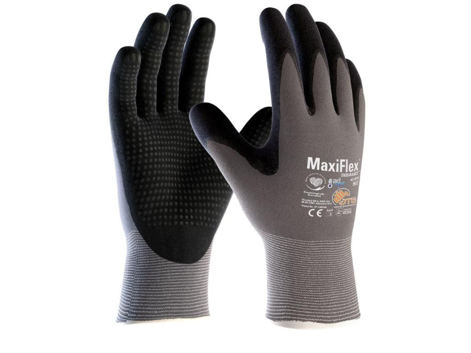 Pracovné rukavice ATG MaxiFlex Endurance 42-844 AD-APT - veľkosť: 8/M, farba: sivá