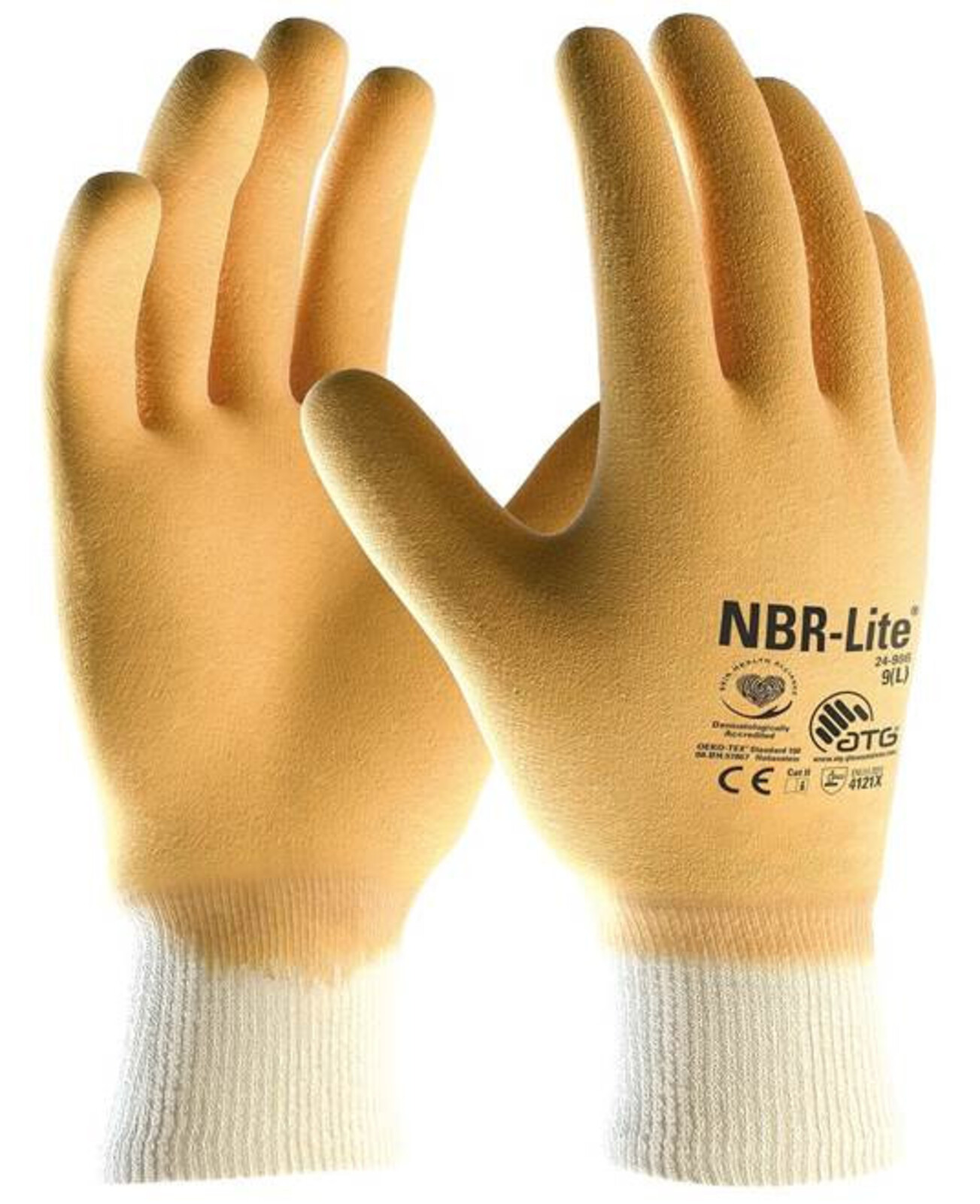 Pracovné rukavice ATG NBR-Lite 24-986 (12 párov) - veľkosť: 10/XL, farba: oranžová