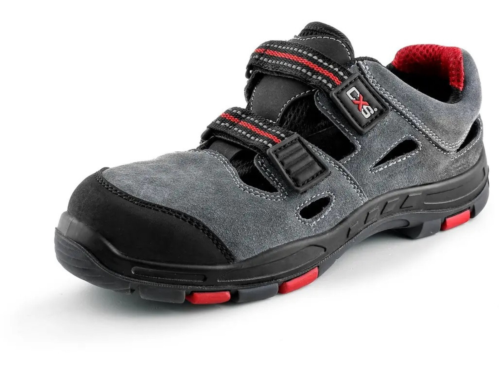 Pracovné sandále CXS Rock Phyllite O1 FO HRO SRA MF - veľkosť: 44, farba: sivá/červená