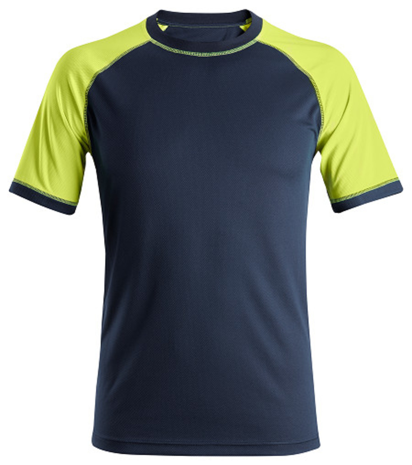Pracovné tričko Snickers® Neon s krátkym rukávom - veľkosť: XXL, farba: navy/žltá