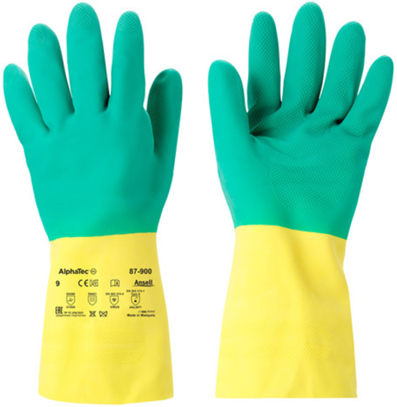 Protichemické rukavice 87-900 Bi-colour - veľkosť: 7/S