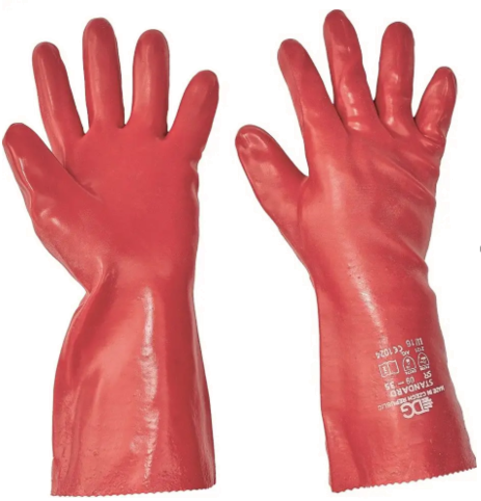 Protichemické rukavice Standard - veľkosť: 11/XXL, farba: červená