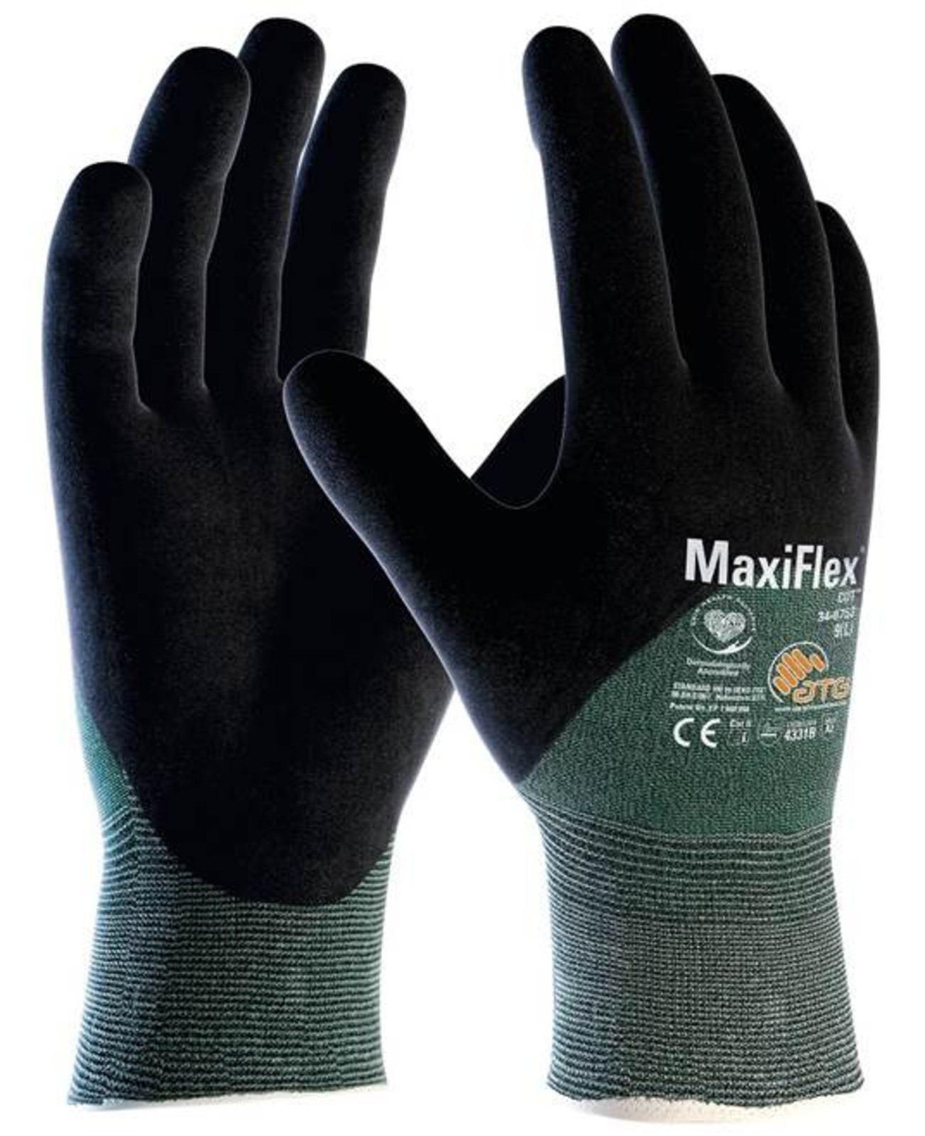 Protiporézne pracovné rukavice ATG MaxiFlex Cut 34-8753 - veľkosť: 8/M, farba: zelená