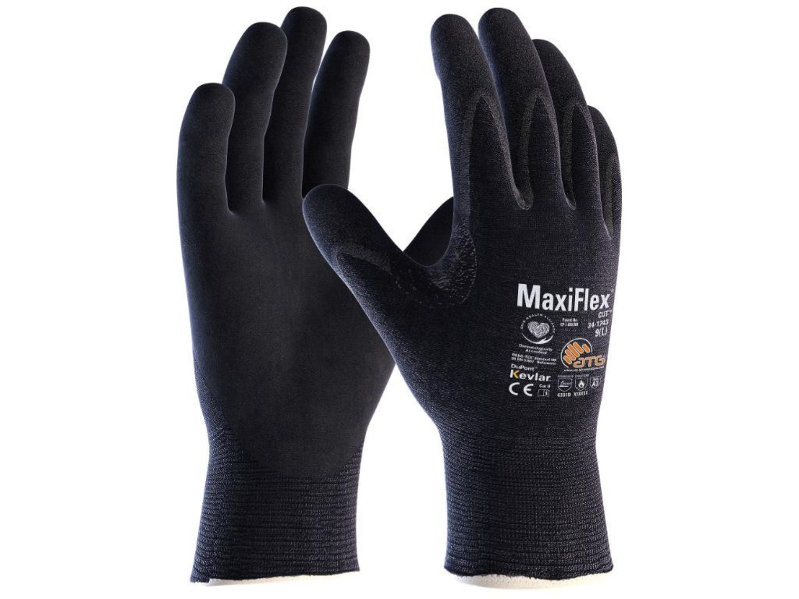Protiporezné rukavice ATG MaxiFlex CUT 34-1743 - veľkosť: 7/S, farba: čierna