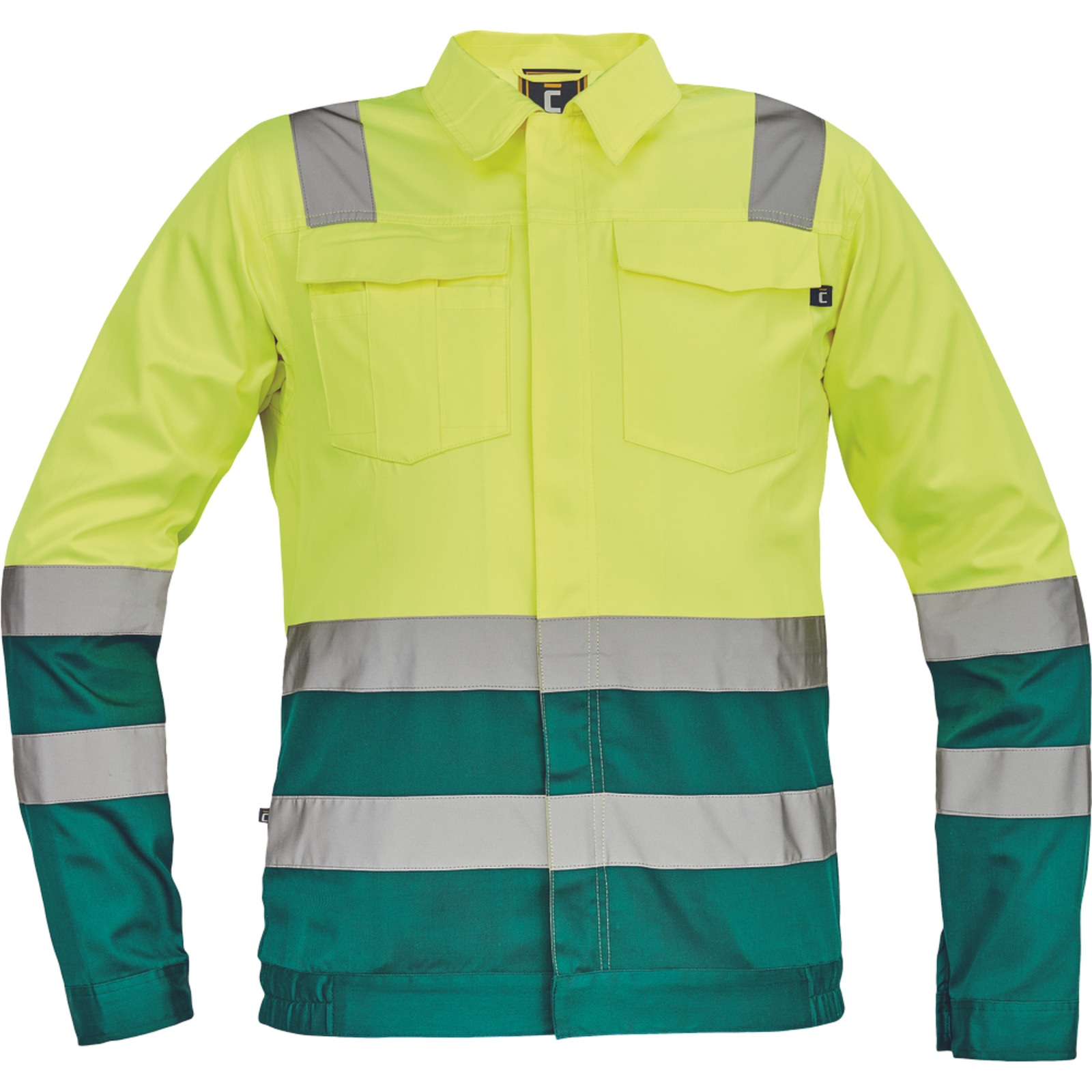 Reflexná pracovná bunda Cerva Valencia HV - veľkosť: 50, farba: žltá/zelená