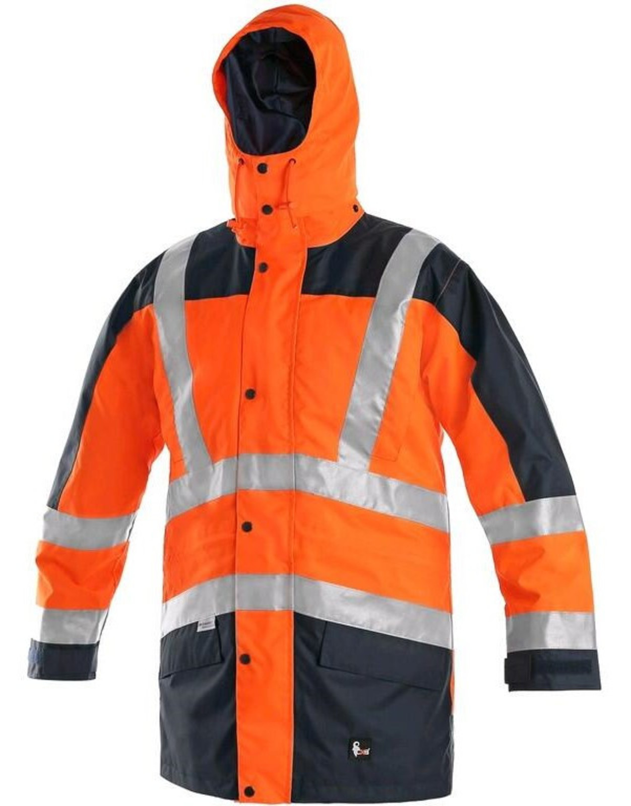 Reflexná pracovná bunda CXS London 5v1 - veľkosť: 3XL, farba: oranžová/navy