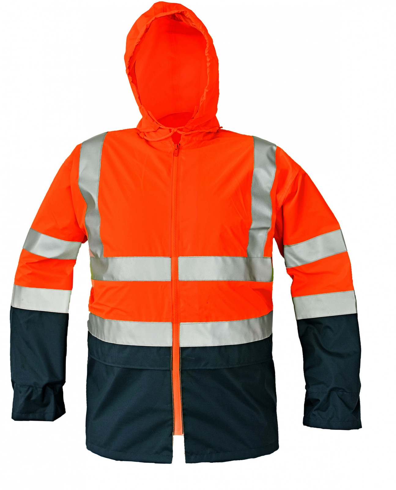 Reflexná pracovná bunda Epping - veľkosť: 3XL, farba: oranžová/navy