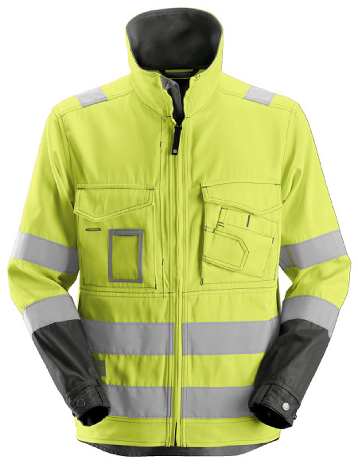 Reflexná pracovná bunda Snickers® - veľkosť: 3XL, farba: žltá