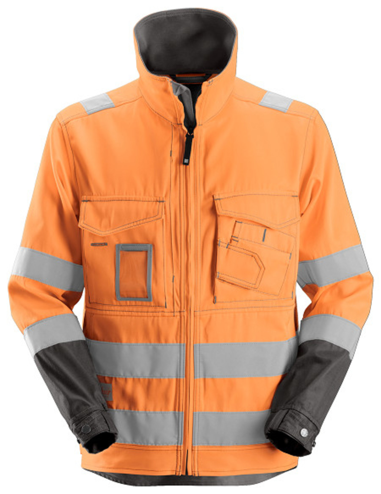 Reflexná pracovná bunda Snickers® - veľkosť: XS, farba: oranžová