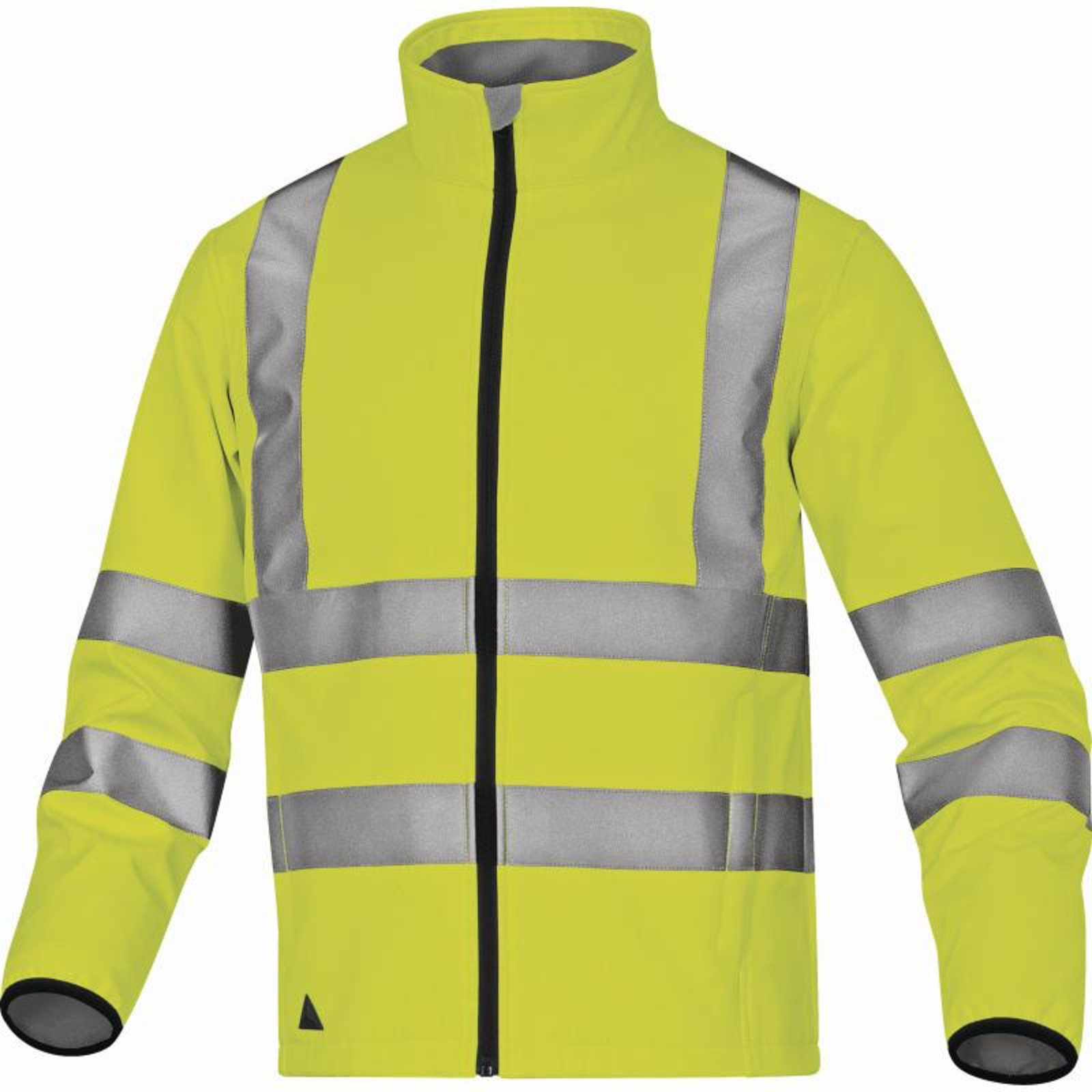 Reflexná softshellová bunda Lega - veľkosť: XL, farba: fluorescenčno žltá