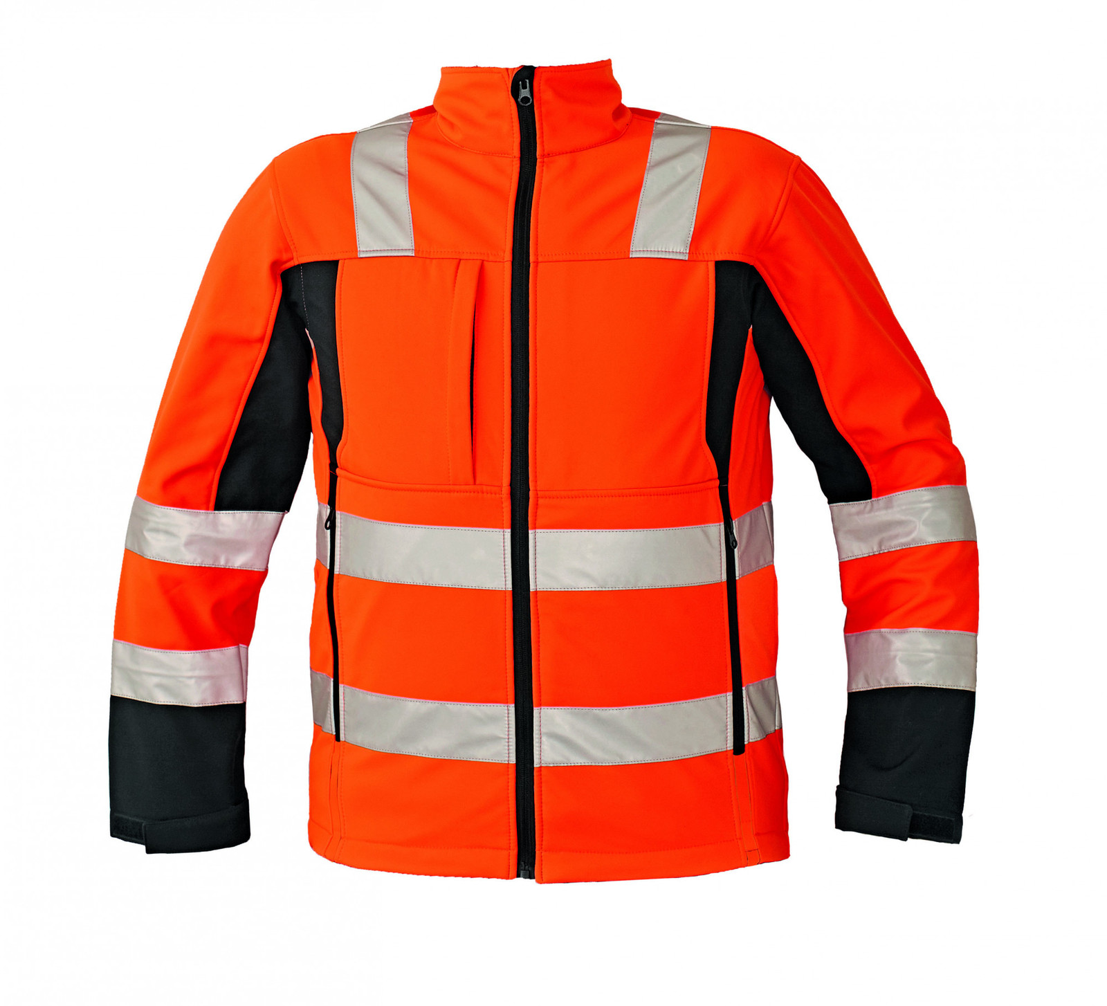 Reflexná softshellová bunda Malton - veľkosť: L, farba: oranžová