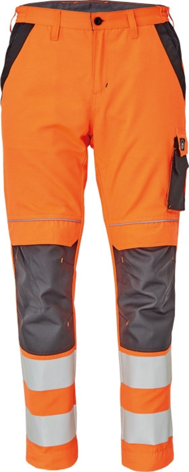 Reflexné pracovné nohavice Cerva Max Vivo HV  - veľkosť: 66, farba: oranžová