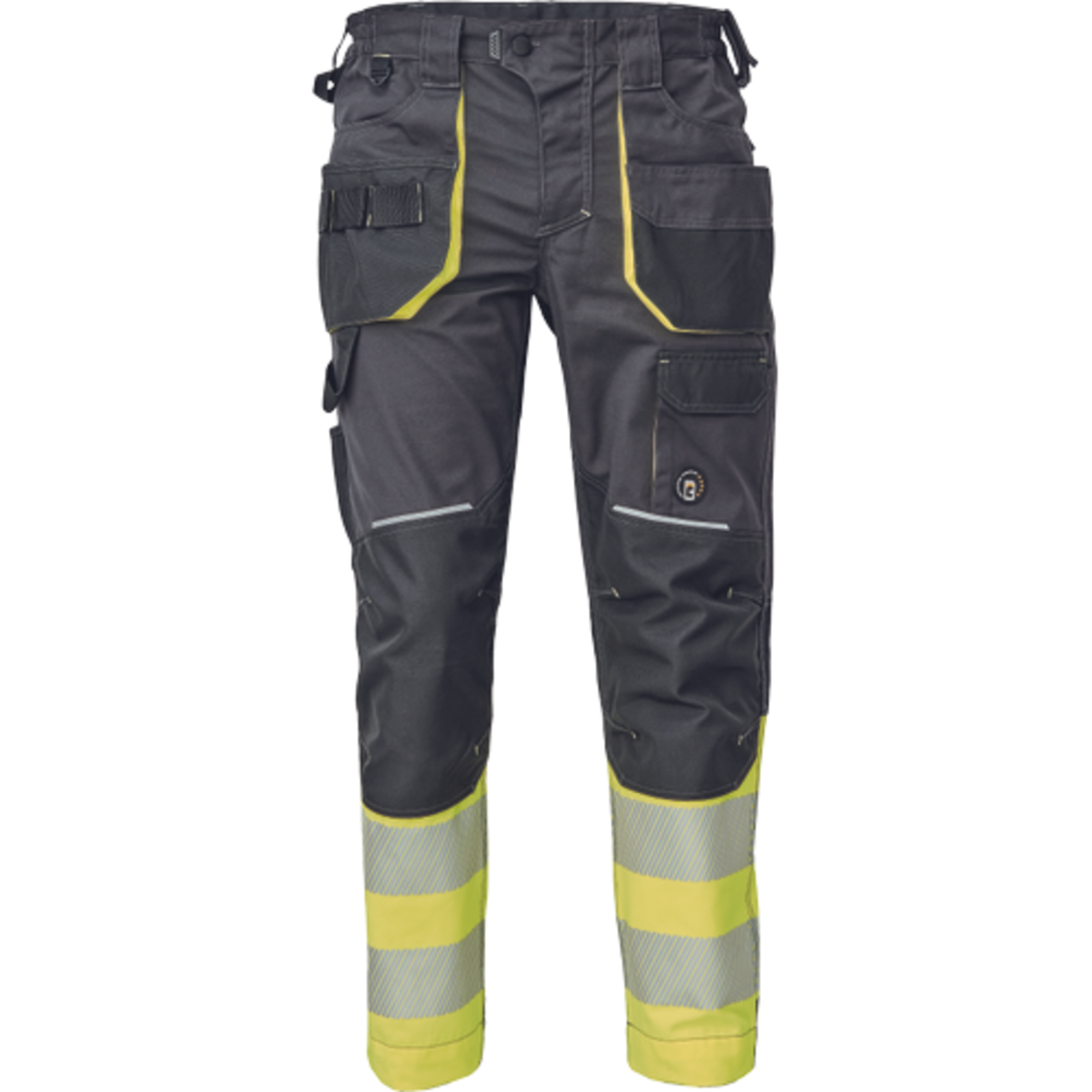 Reflexné pracovné nohavice Cerva Sheldon HV DW pánske - veľkosť: 62, farba: antracit/žltá