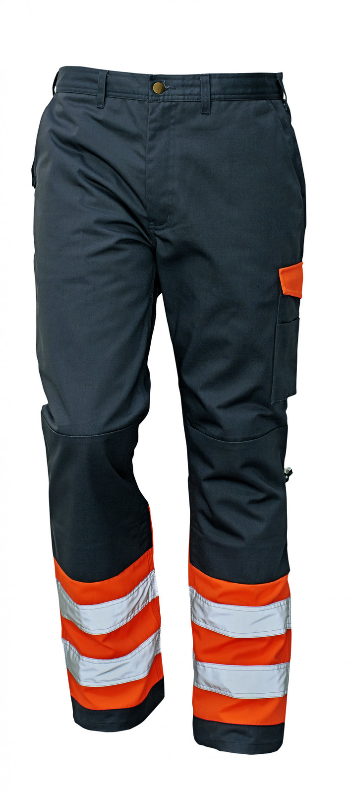 Reflexné pracovné nohavice Colyton - veľkosť: 56, farba: oranžová