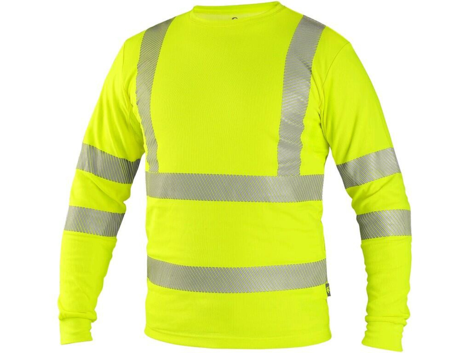 Reflexné tričko s dlhým rukávom CXS Oldham  - veľkosť: M, farba: fluorescenčno žltá